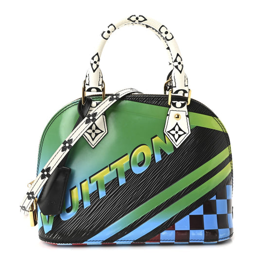 Epi Damier Race Alma BB Blue Vert