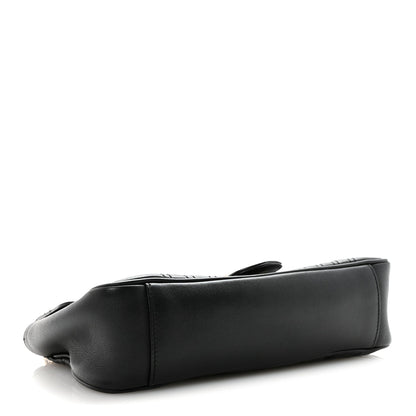 Calfskin Matelasse Small GG Marmont Shoulder Bag Black