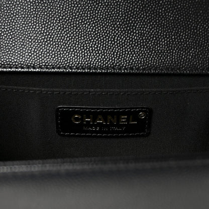 Caviar Quilted Medium Boy Flap Black