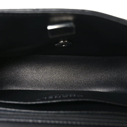 Lambskin Quilted Mini Rectangular Flap Black