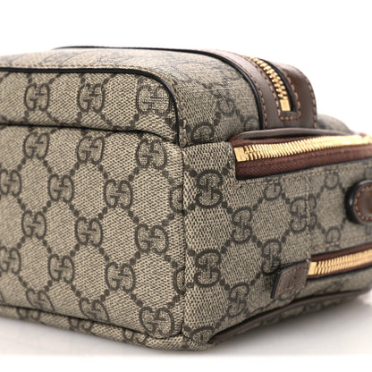 GG Supreme Monogram Azalea Calfskin Retro Interlocking G Multi-Function Bag Beige Ebony Brown Sugar