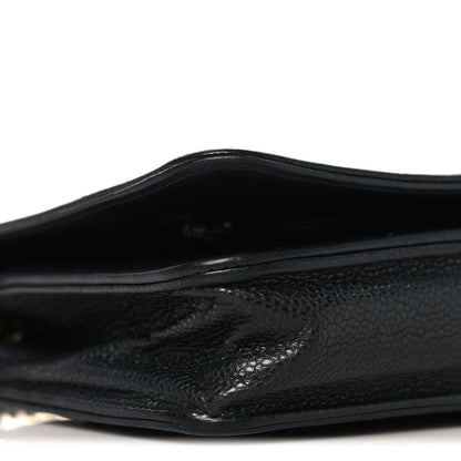 Caviar Quilted Boy Wallet On Chain WOC Black