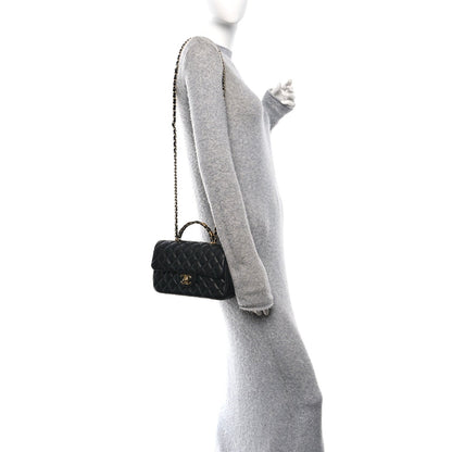 Caviar Quilted Small Handy CC Flap Black