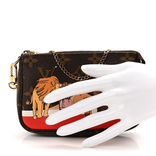 Monogram 2018 Christmas Animation Mini Cats Pochette Accessories