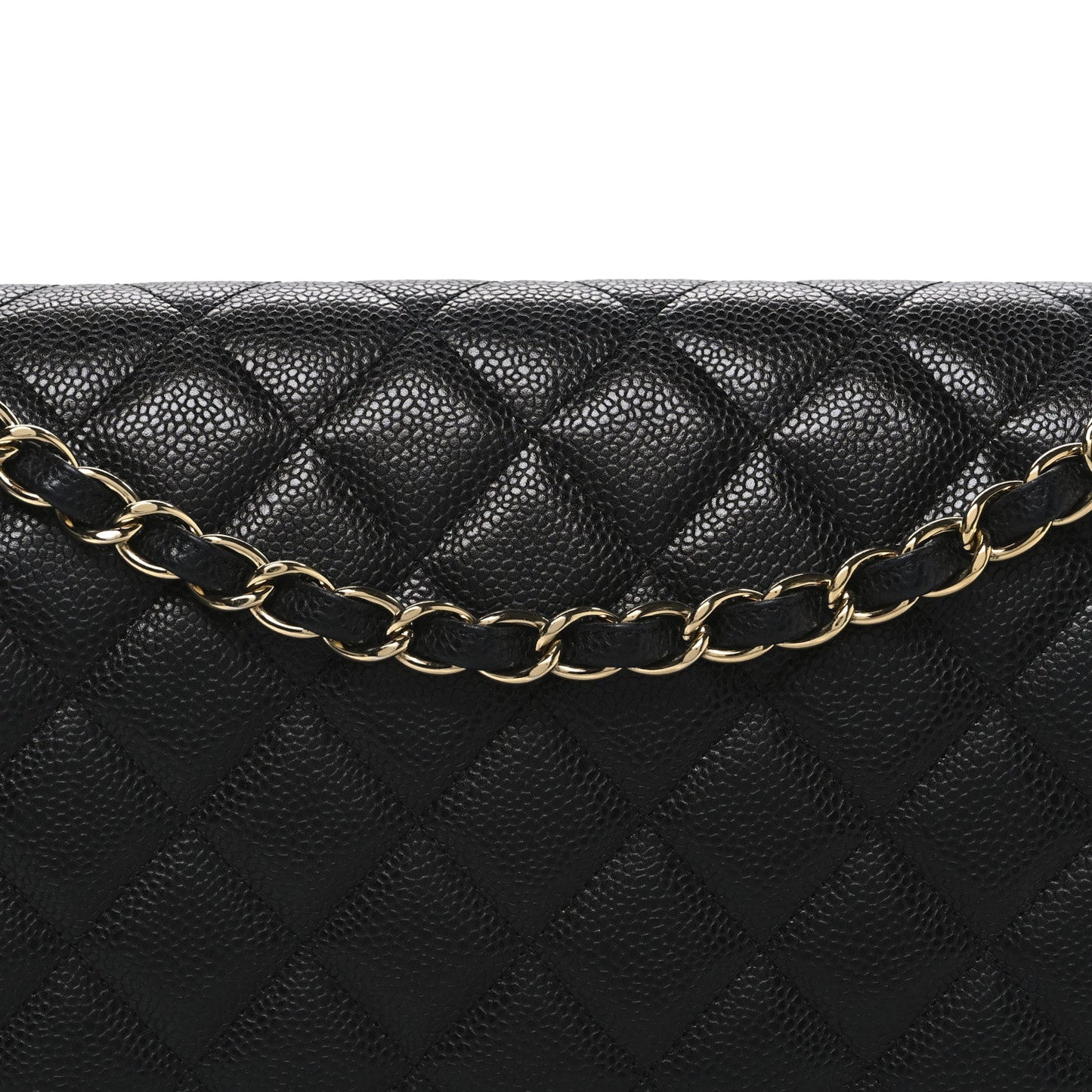 Caviar Quilted Maxi Double Flap Black