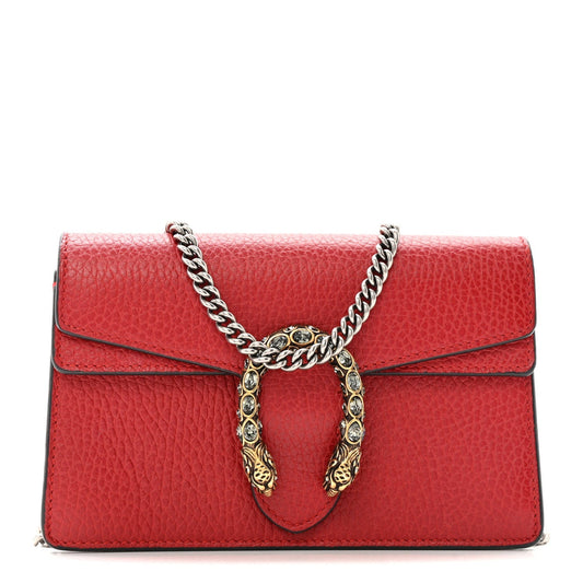 Calfskin Super Mini Dionysus Shoulder Bag Hibiscus Red