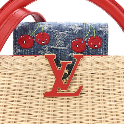 LV X TM Rattan Denim Calfskin Cerises Capucines Mini