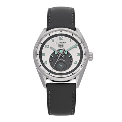 Stainless Steel Calfskin 39mm Carrera Astronomer Automatic Watch Silver WBX2112