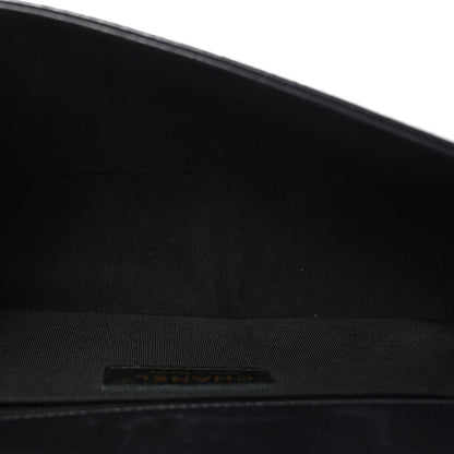 Lambskin Quilted Medium Boy Flap Black