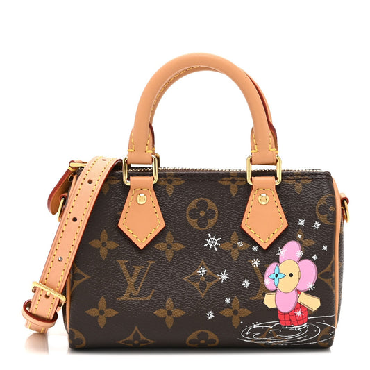 Monogram Vivienne Ice Skating Nano Speedy Bandouliere Pink