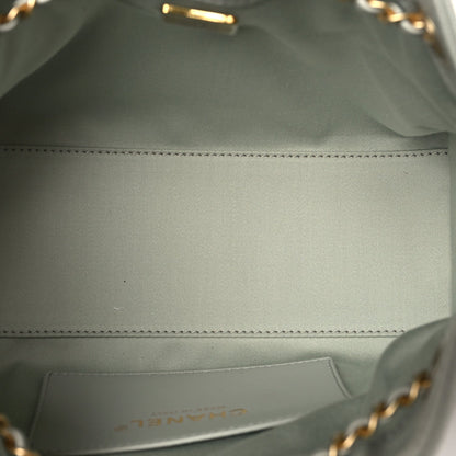 Caviar Quilted Mini Chanel 25 Handbag Light Green