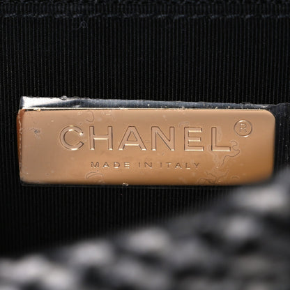 Tweed Quilted Medium Chanel 19 Flap Grey