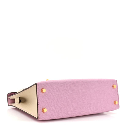 Epsom Horseshoe Mini Kelly Sellier 20 Mauve Sylvestre Craie