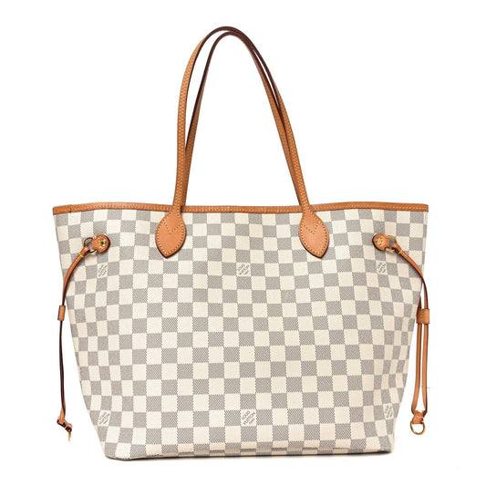 Damier Azur Neo Neverfull MM Rose Ballerine