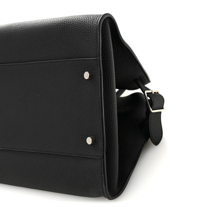 Matte Grained Calfskin EW Margaux Black