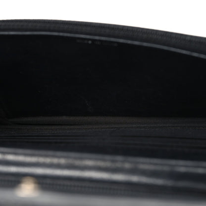 Calfskin Diamond Stitch Wallet On Chain WOC Black