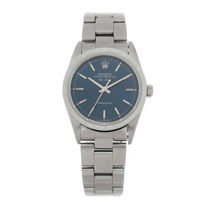 Stainless Steel 34mm Oyster Perpetual Air-King Precision Watch Blue 14010