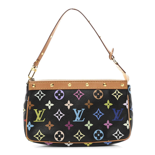 Monogram Multicolor Pochette Accessories Black