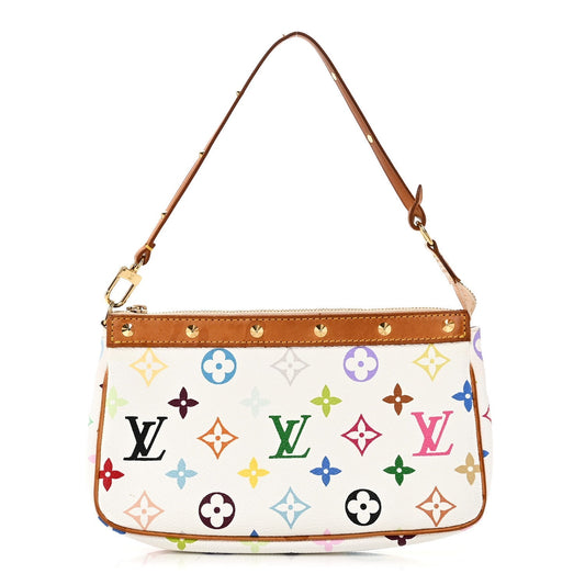 Monogram Multicolor Pochette Accessories White