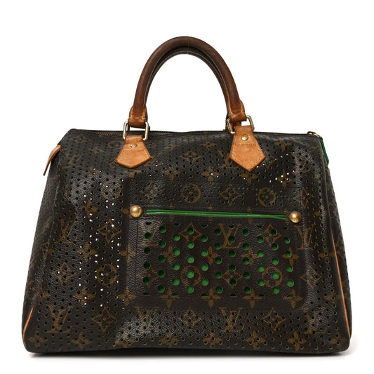 Monogram Perforated Speedy 30 Green