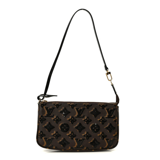 Monogram Sequins Pochette Accessories Black