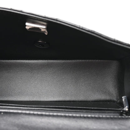 Lambskin Quilted Mini Top Handle Rectangular Flap So Black