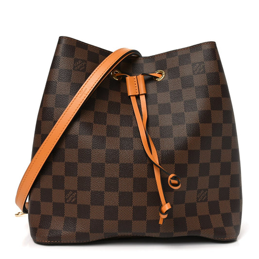 Damier Ebene Neonoe MM Safran