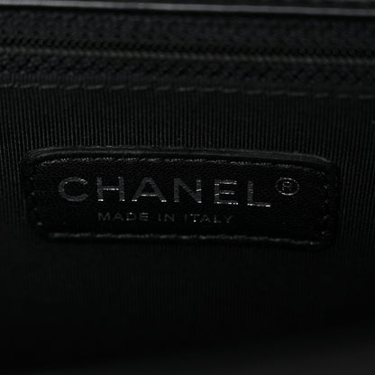 Calfskin Quilted Medium Boy Flap Black