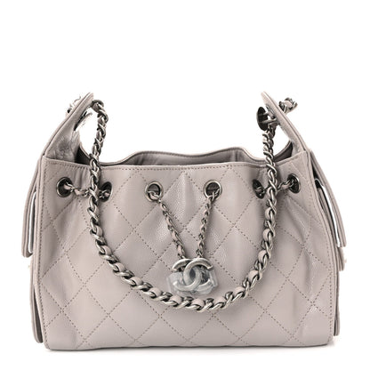 Caviar Quilted Mini Chanel 25 Handbag Dark Grey