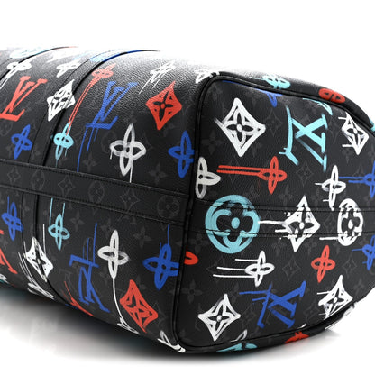 Monogram Eclipse LV Graffiti Keepall Bandouliere 50 Multicolor
