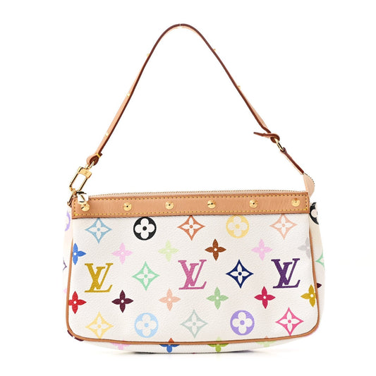 Monogram Multicolor Pochette Accessories White