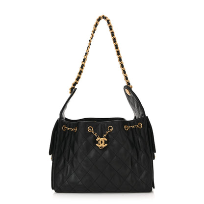 Caviar Quilted Small Chanel 25 Handbag Black
