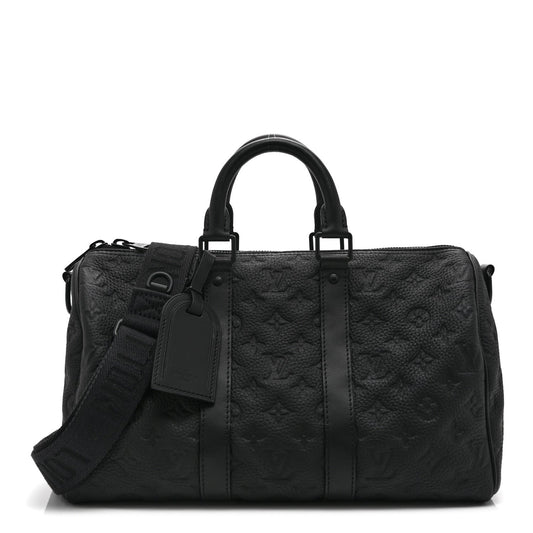 Monogram Taurillon Keepall Bandouliere 35 Black